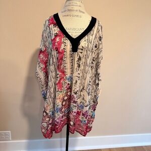 ELSTA by CSN Women's Sheer Butterfly Boho Tunic Size L